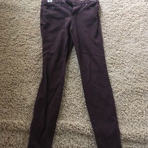 Burgundy jeggings